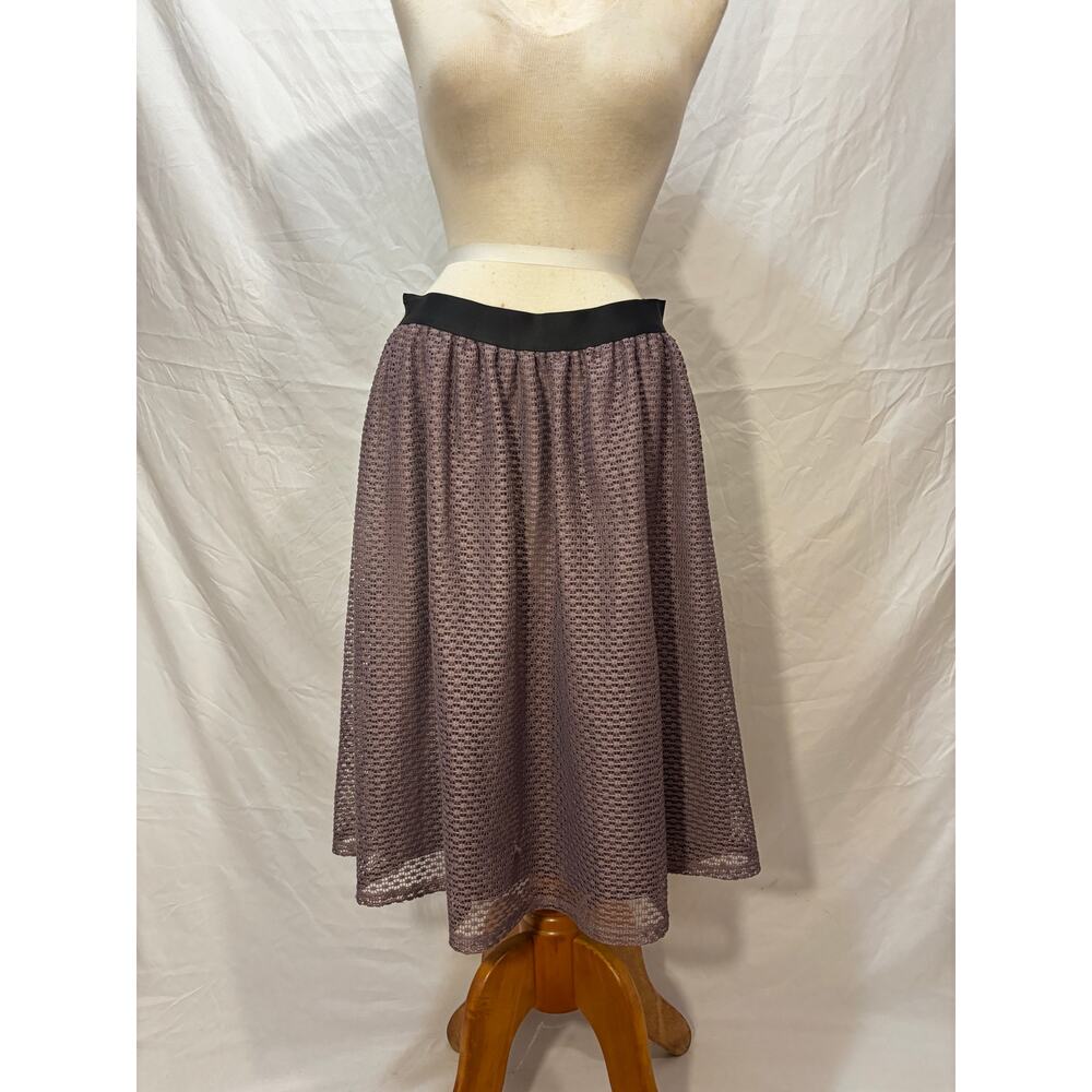 Xhilaration Lavender Lace Layered Midi Skirt (Medium)